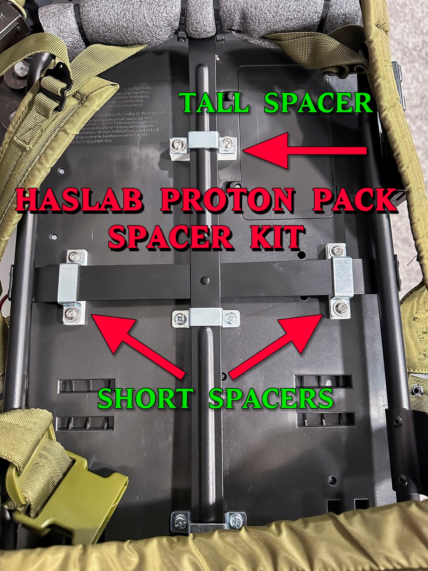 Ghostbusters Haslab Proton Pack LC1 Alice Frame Spacer Kit w/ Bolts