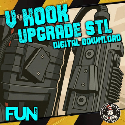 Ghostbusters Proton Pack V-Hook Mount: Fun.com Upgrade STL File (Digital Download)